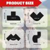 4 PCS Enhancement Card for Barbers with Measurement Indicators, Hairline Optimizer, Reusable Hairline Shaping Tool, Color Spray Edge Line Up Tool, Beard Line Up Tools Cutting Guide for Men view 3