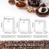 100 PCS Coffee Bags with Valve, (12 oz, 3/4 lb) Stand Up Pouches, Resealable coffee bean bags, Vented food storage bags Pull Tab Side Zipper (Brown) view 3