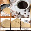 100 PCS Coffee Bags with Valve, (12 oz, 3/4 lb) Stand Up Pouches, Resealable coffee bean bags, Vented food storage bags Pull Tab Side Zipper (Brown) view 4