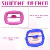 6 Pcs Silicone Mouth Opener,Cheek Retractors,Mouth Opener for Teeth Whitening,Reusable, Flexible, and Portable Dental Cheek Retractors for Teeth Whitening, Oral Inspection, and Fun Games view 3