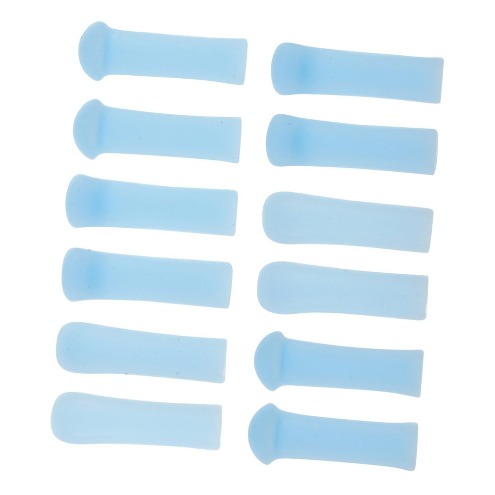 Mikinona Silicone Ear Spoon Covers 12pcs Set Reusable Soft-tip Earwax Remover Accessory Small Ear Cleaner Covers for Safe Earwax Removal