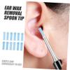 Mikinona Silicone Ear Spoon Covers 12pcs Set Reusable Soft-tip Earwax Remover Accessory Small Ear Cleaner Covers for Safe Earwax Removal view 4