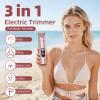 Bikini Trimmer for Women Lady Shavers Electric Razor Facial Hair Removal Nose Hair Trimmer for Face Legs Underarm Pubic Hair, 3-in-1, Rechargeable, IPX6 Waterproof, Wet and Dry Use (Rose Gold) view 2