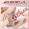 Bikini Trimmer for Women Lady Shavers Electric Razor Facial Hair Removal Nose Hair Trimmer for Face Legs Underarm Pubic Hair, 3-in-1, Rechargeable, IPX6 Waterproof, Wet and Dry Use (Rose Gold) view 4