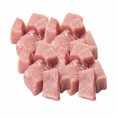 Fresh Boneless Pork Meat Chunks, 1kg