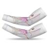 Nugier 1 Pair Cooling Arm Sleeves, Unisex Warmer Sports Cover Spandex Uv Sun Protection for Golf Cycling Running XL Print Ballerina Ballet Dancer Eiffel Tower Pink on White view 1