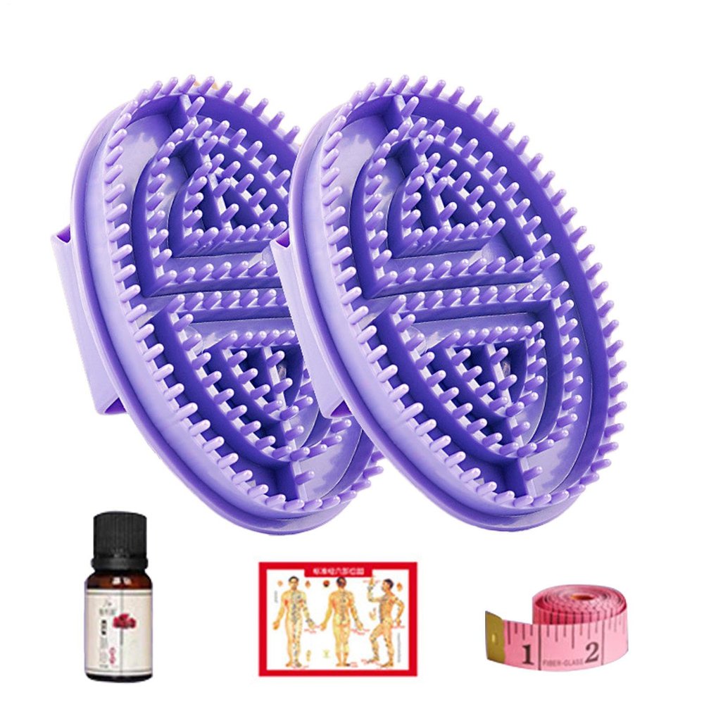 2PCS Meridian Brush Massage Brush, Acupressures Meridian Brushes, Scalp Massage Comb, Beauty Salon Professional Custom Meridians Brushes, for Body Muscle Relaxation and Stress Relief