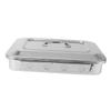 Healifty Stainless Steel Thermometer Soaking Box Tray for Easy to Store and Clean in Beauty Industry Or Indoor Use Silver round Disinfection Case