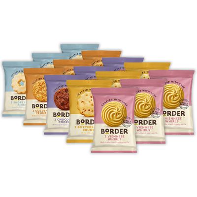 Border Biscuits Variety Bundle Hamper Set of 15 x 2 pack Biscuits (3 Packs of 5 Different Varieties, Individually Wrapped) (15 Packs Total)