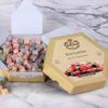Cafer Erol Turkish Delight Assorted Fruit Flavours 300g Hexagon Gift Box Strawberry, Lemon, Mint, Orange Luxury Traditional Sweets from Istanbul view 2