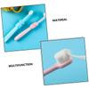 TOGEVAL 3pcs Baby Toothbrush Manual Boys and Girls Toothbrush Soft Bristles Protective Gum Design for 2-8 Years Old Children Elephant Pattern Colors Pink Yellow Blue view 3