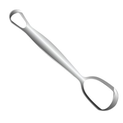 Amesor Tongue Scraper,Tongue Brush Cleaner Stainless Steel | Fan-Shaped Scrubber Tool to Reduce Bad Breath and Improve Teeth Hygiene Daily Cleaning Teen Adults Women Men
