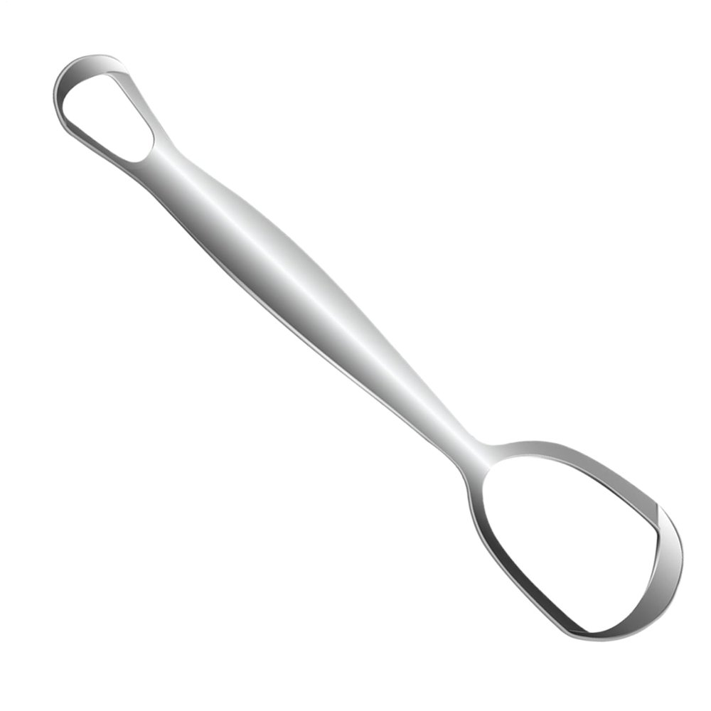 Amesor Tongue Scraper,Tongue Brush Cleaner Stainless Steel | Fan-Shaped Scrubber Tool to Reduce Bad Breath and Improve Teeth Hygiene Daily Cleaning Teen Adults Women Men