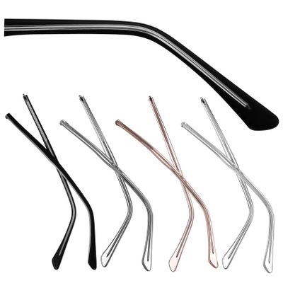 AKOOSY 4 Pairs Replacement Eyeglasses Arms Lightweight Eyewear Frame Legs with Slip Design for Glasses Including Sunglasses Reading Glasses in Transparent Black Rose