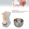 Baxnore 3Piece Men's Shaving Brush Set, Acrylic Bubble Bowl with Nylon Bristle Brush Stainless Steel Holder, Wet Shaving Kit for Face Lather view 2