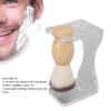 Baxnore 3Piece Men's Shaving Brush Set, Acrylic Bubble Bowl with Nylon Bristle Brush Stainless Steel Holder, Wet Shaving Kit for Face Lather view 3
