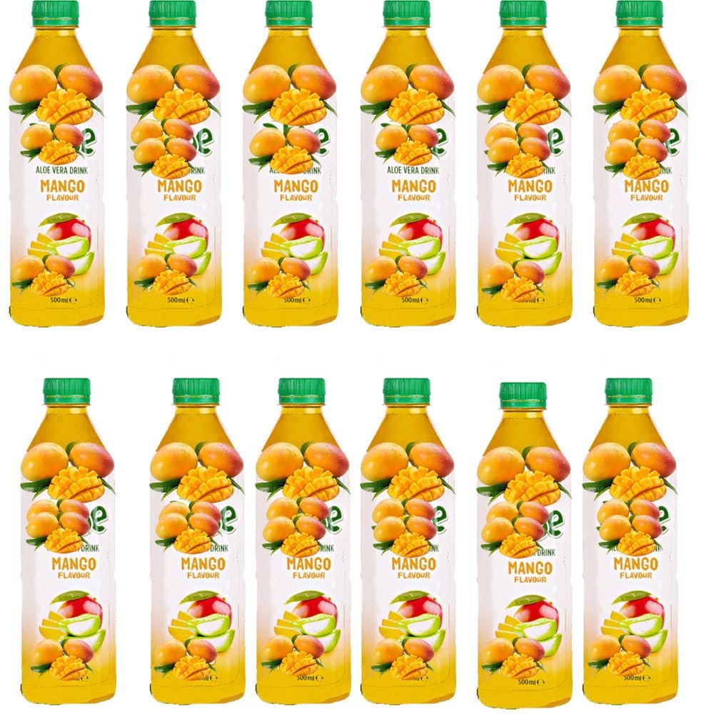 Fruit Drink 500ml Mixed Flavours: Natural, Mango, Blueberry, Strawberry, Summer Berries & BIG Refreshing & Fruity - Flta (12 x botle, Mango)
