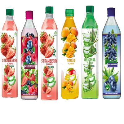 Fruit Drink 500ml Mixed Flavours: Natural, Mango, Blueberry, Strawberry, Summer Berries & BIG Refreshing & Fruity - Flta (6 x bottle, Random Mixed)