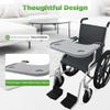 Wheelchair Tray with Cup Holders, Adjustable Height, 44lbs Capacity, Removable Table for Elderly and Disabled Care view 4