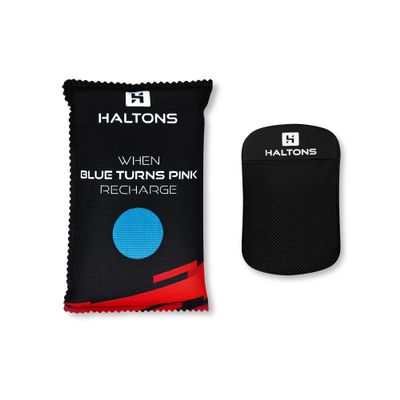 Haltons 350g Reusable Car Dehumidifier Bag with Indicator & Anti-Slip Pad Silica Gel Car Moisture Absorber, Ideal Dehumidifier Bags for Cars, Closets18x11x3.5cm for Condensation Control- 1Pk