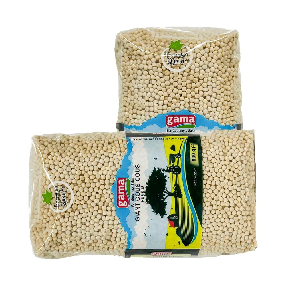 Ga-Ma's Cous Cous 800G Quick Cooking Semolina Granules Great for Light Meals Or Salads, Product from Turkey Origin Pack of 2