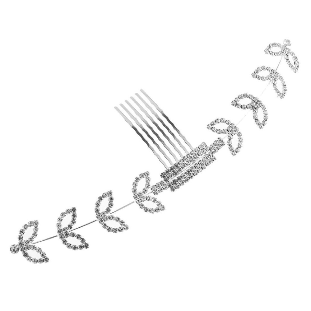 FONDOTIN Adjustable Rhinestone Mask Ear Buckle Extender with Hair Comb Mask Accessory for Comfortable Wear Suitable for Daily Use and Gift Giving White