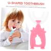 GALPADA Kids U-Shaped Manual Toothbrush 6pcs Set Soft Silicone Brush Head 360 Tooth Cleaner Handheld Tooth Cleaning Tool for Boys and Girls view 4