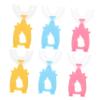 Beaupretty 6pcs Kids U-Shaped Toothbrushes Silicone Tooth Cleaner with 360-degree Soft Bristles for Comprehensive Oral Cleaning Convenient to Use for Children Random Color view 1