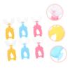 Beaupretty 6pcs Kids U-Shaped Toothbrushes Silicone Tooth Cleaner with 360-degree Soft Bristles for Comprehensive Oral Cleaning Convenient to Use for Children Random Color view 3