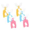 BESTYASH 6pcs Kids U-Shaped Toothbrush, Silicone and PP Manual Dental Brush for Children, 360 Oral Cleaning, Convenient to Use view 1
