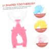 BESTYASH 6pcs Kids U-Shaped Toothbrush, Silicone and PP Manual Dental Brush for Children, 360 Oral Cleaning, Convenient to Use view 3