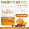 Pumpkin Seed Oil Capsules 1000mg Per Serving - 300 Softgels for Hair & Urinary Support - 2-in-1 Formula, Rich in Zinc & Omega Fatty Acids - Easy-to-Swallow view 2