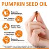 Pumpkin Seed Oil Capsules 1000mg Per Serving - 300 Softgels for Hair & Urinary Support - 2-in-1 Formula, Rich in Zinc & Omega Fatty Acids - Easy-to-Swallow view 4