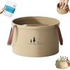 Toselfwith Travel Basin,Portable Foldable Bucket with Handle,Multiple Use Wash Basin Thickened Leakproof for Camping,Laundry & Foot Soaks,Durable and Anti Tip,Space Saving Folding Washtub (6.8L) view 1
