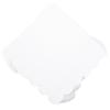 100 Pcs White Napkins Scalloped Edged Dessert Cocktail Napkins Folded 5 x 5 Inches Disposable Napkins for Dinner Wedding Birthday Party view 1