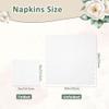 100 Pcs White Napkins Scalloped Edged Dessert Cocktail Napkins Folded 5 x 5 Inches Disposable Napkins for Dinner Wedding Birthday Party view 2