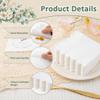 100 Pcs White Napkins Scalloped Edged Dessert Cocktail Napkins Folded 5 x 5 Inches Disposable Napkins for Dinner Wedding Birthday Party view 3
