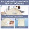 2 Pack Reusable Beeswax Bread Bags for Sourdough & Homemade BreadCotton Waxed Bags Keeps Fresh Longer XL Food Storage Bags with Beeswax Lining, Freezer Safe, Baking Supplies for Sourdough view 3