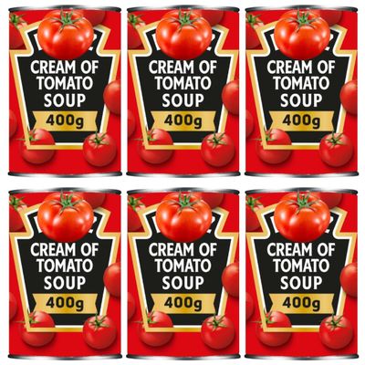 Cream of Tomato Soup, 400g, Pack Of 6, Low Fat, Vegetarian, No Artificial Colours or Preservatives