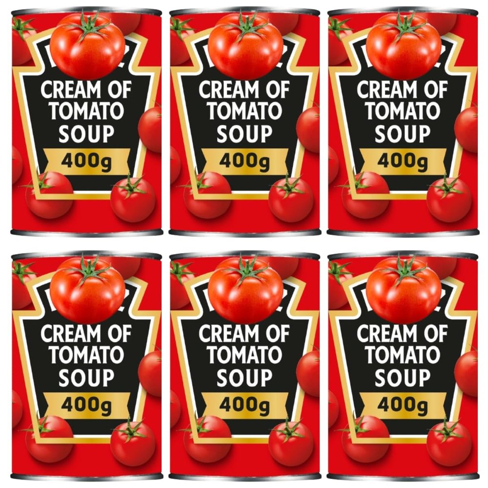Cream of Tomato Soup, 400g, Pack Of 6, Low Fat, Vegetarian, No Artificial Colours or Preservatives