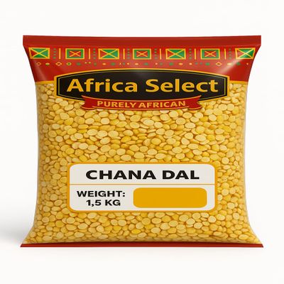 Africa Select Chana Dal 1.5kg | Premium Split Chickpeas for Curries, Stews & Snacks | High Protein & Fibre