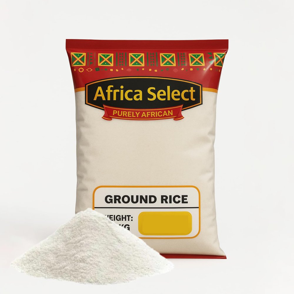 Africa Select Ground Rice 4kg | Premium Finely Milled Rice Flour for Baking, Porridge & Traditional Dishes | Family Pack