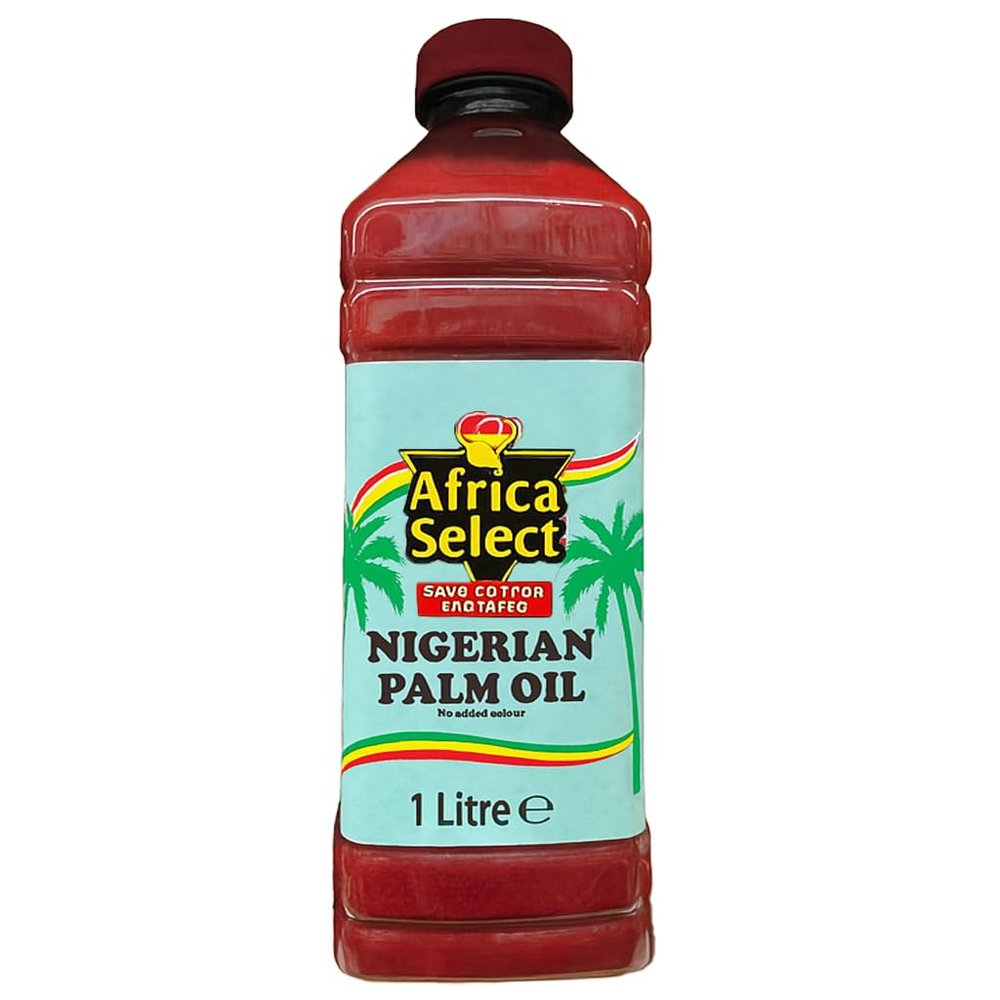 Africa Select 2x Papa's Choice Nigerian Palm Oil No Added Colour 1 Litre | Pure & Authentic West African Cooking Oil | Twin Pack