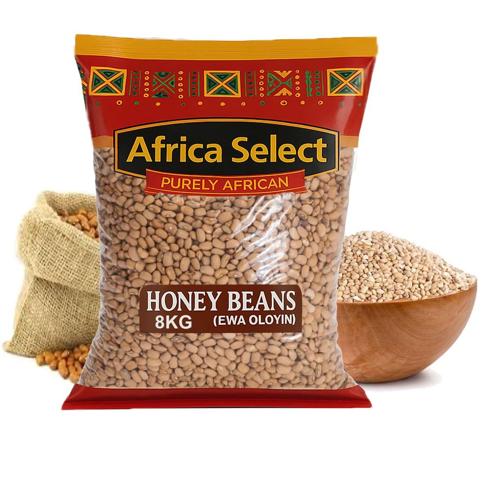 Africa Select Honey Beans (Oloyin) 8kg | Premium Sweet Nigerian Brown Beans for Cooking | Catering Pack