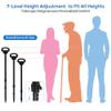 Adjustable Telescopic Walking Stick with Seat, Collapsible Hiking Poles, 7-Level Height, Foldable Crutches view 3