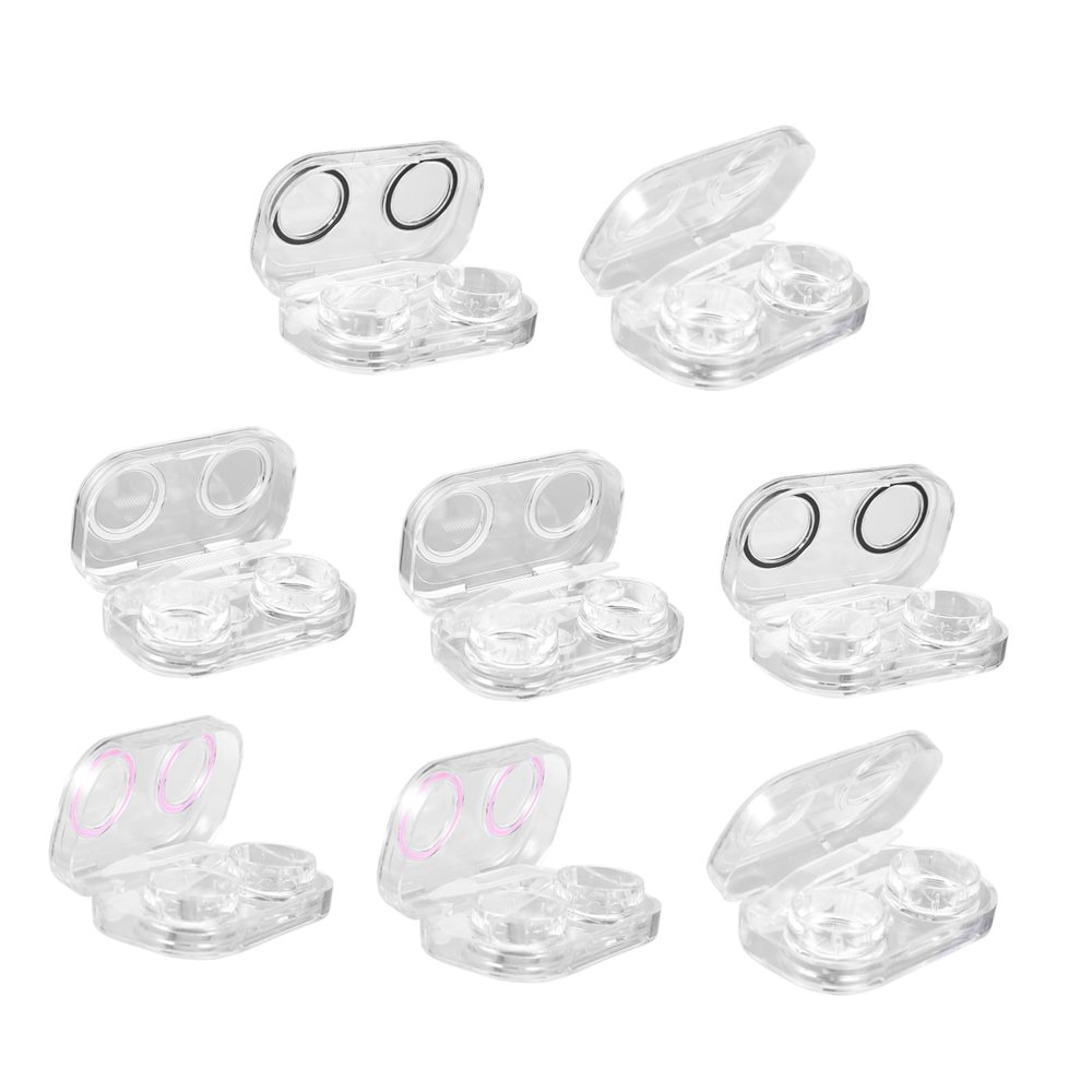 COLLBATH Portable Lens Cases Contact Lens Case Storage Boxes for Eye Care Kit Holder Lightweight and Sealable for Travel and Daily Use