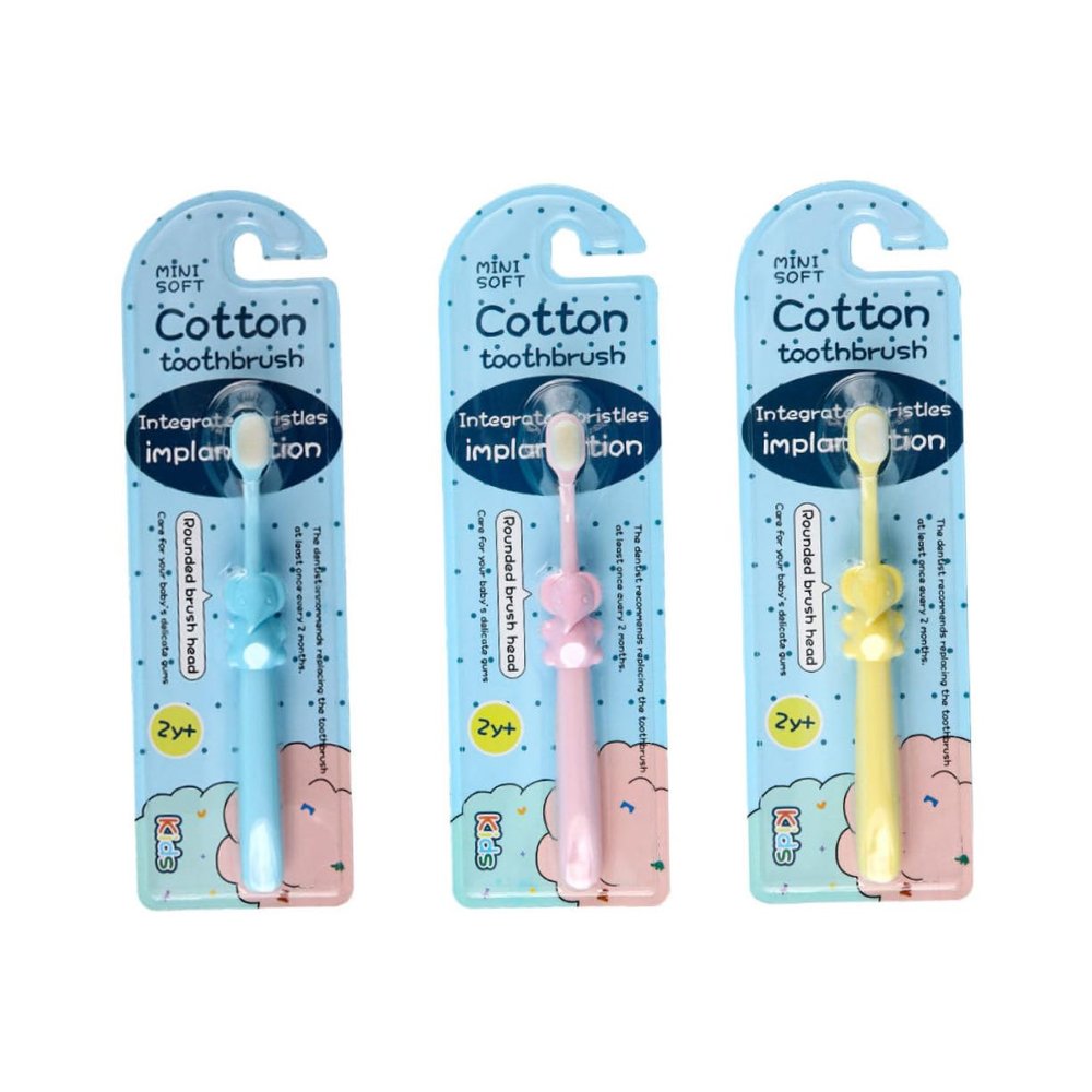 LRXIYODE 3pcs Boys and Girls Manual Toothbrush Set Soft Bristle Elephant Design Oral Care Toothbrush for Children Ages 2-8 Baby Gum Protection