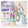 6PCS Cute Children's Toothbrush Ultra Soft Bristle Brush Creative Animal Handle Design Suitable for Children Aged 3-6 Years Old view 2