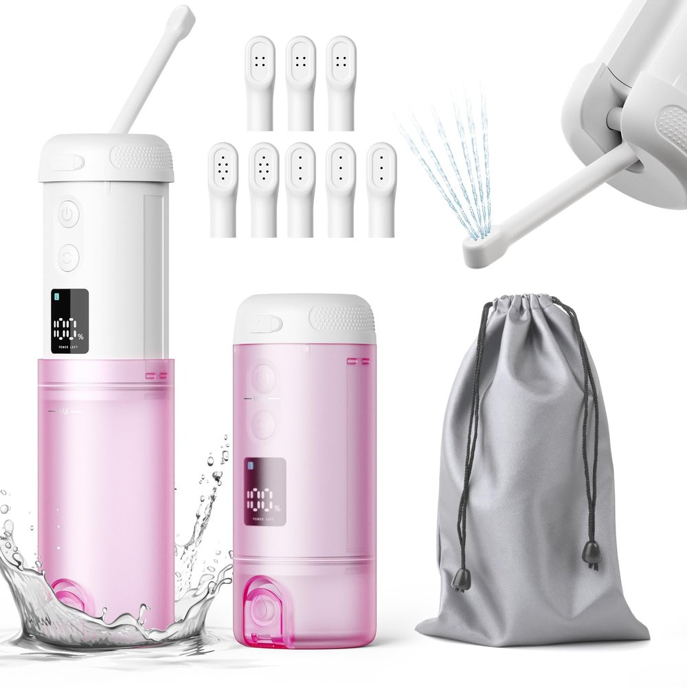 Portable Bidet, 250ml Postpartum Hemorrhoids Female Care Private Cleaner, Rechargeable Handheld 3 Modes for Postpartum and Travel Use (Pink)