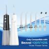 Bezvoi Replacement Tips only Compatible with Bezvoi Y207/Y215 Water Flossers, 4 Pcs Jet Tips+1 Pcs Orthodontic Braces Tip+1 Pcs Periodontal Tip, Flosser Refill Replacement Heads (6 Tips) view 2